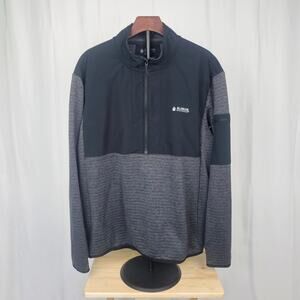 NWOT Alaskan Hardgear Mens 2XL Fleece 1/4 Zip Gray Black Recycled Pullover